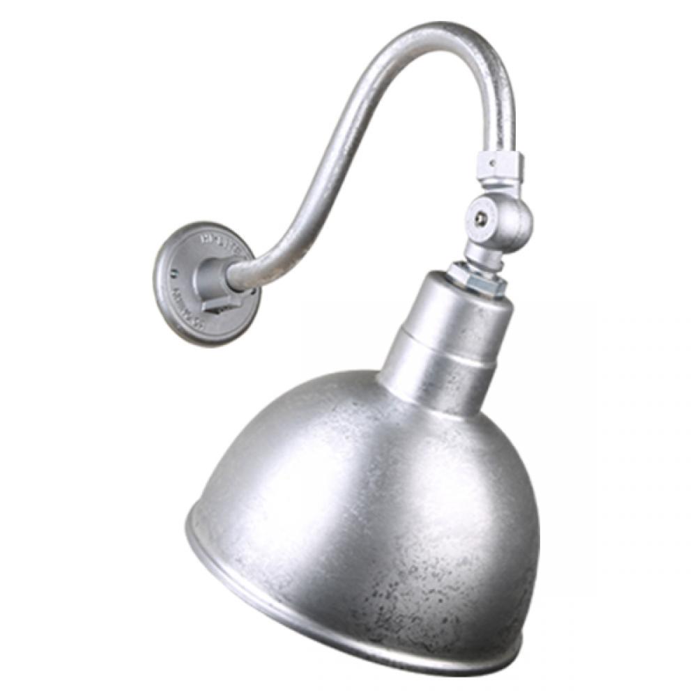 12&#34; Gooseneck Light Deep Bowl Shade, QSNB-42 Arm, Swivel Knuckle Accessory