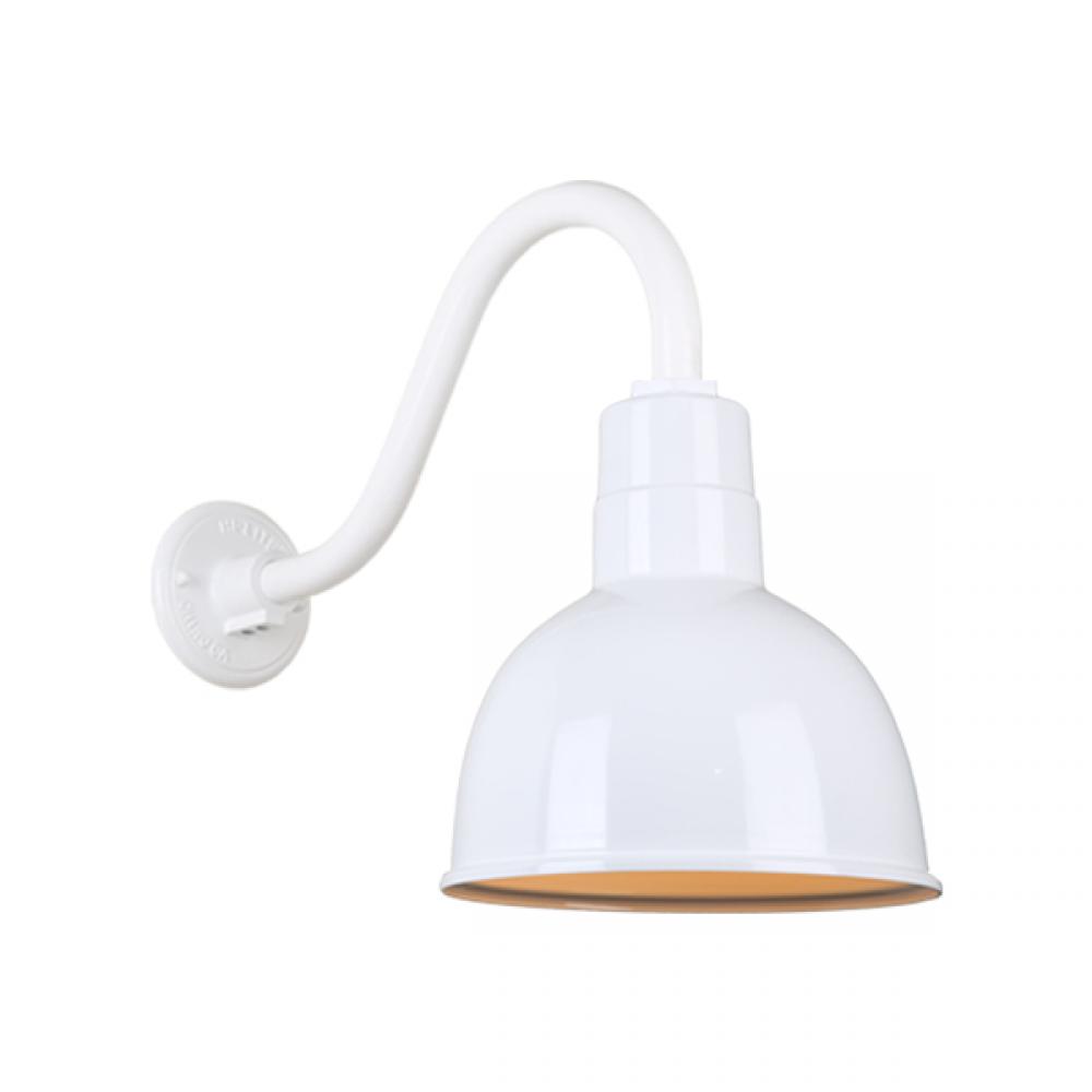 10&#34; Gooseneck Light Deep Bowl Shade, QSNB-42 Arm