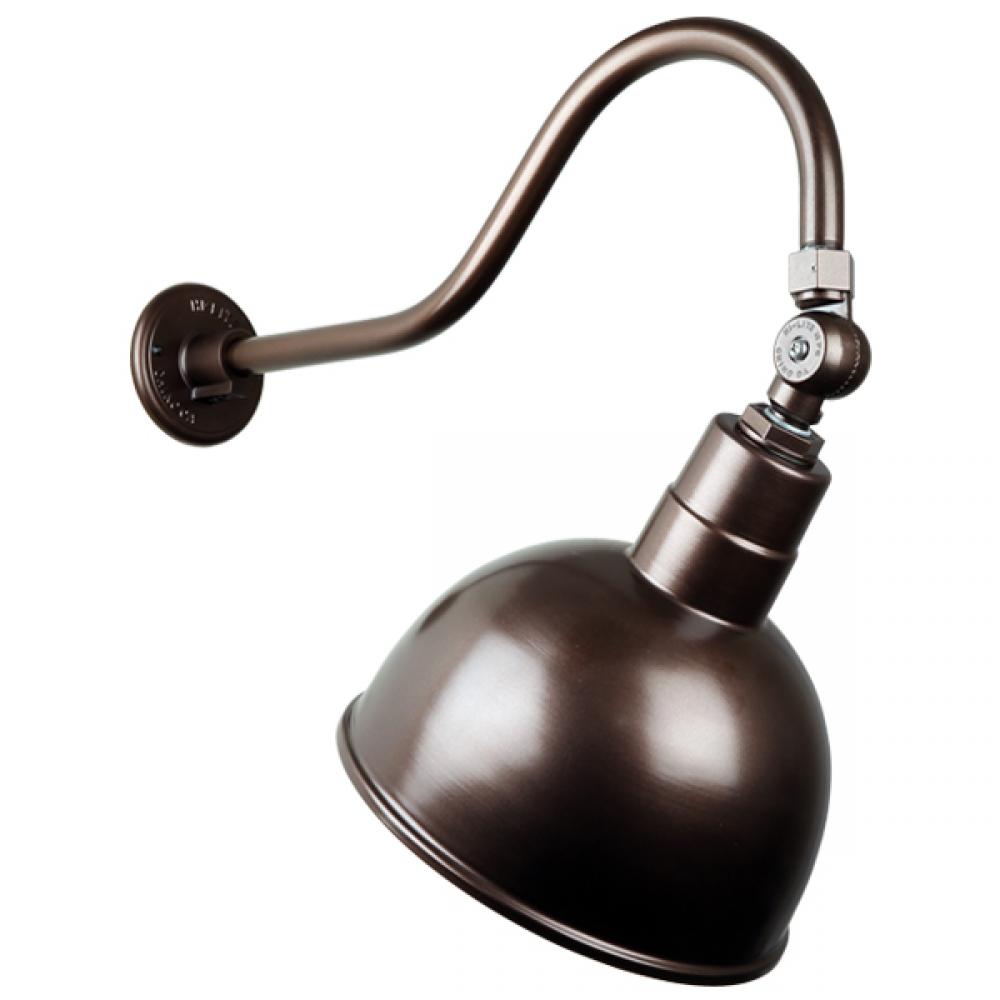 10&#34; Gooseneck Light Deep Bowl Shade, QSNHL-A Arm, Swivel Knuckle Accessory