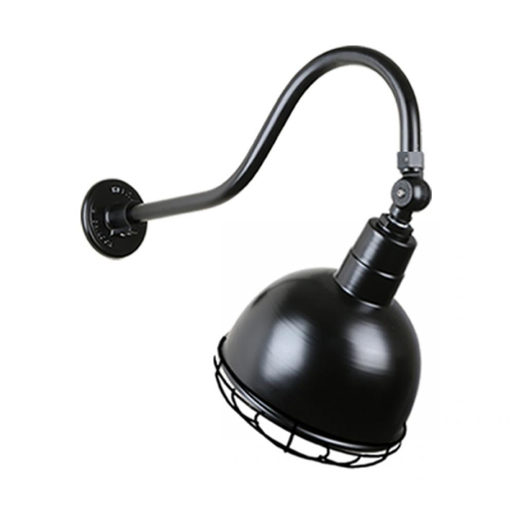 12&#34; Gooseneck Light Deep Bowl Shade, QSNHL-A Arm, Swivel Knuckle & Wire Guard Accessories