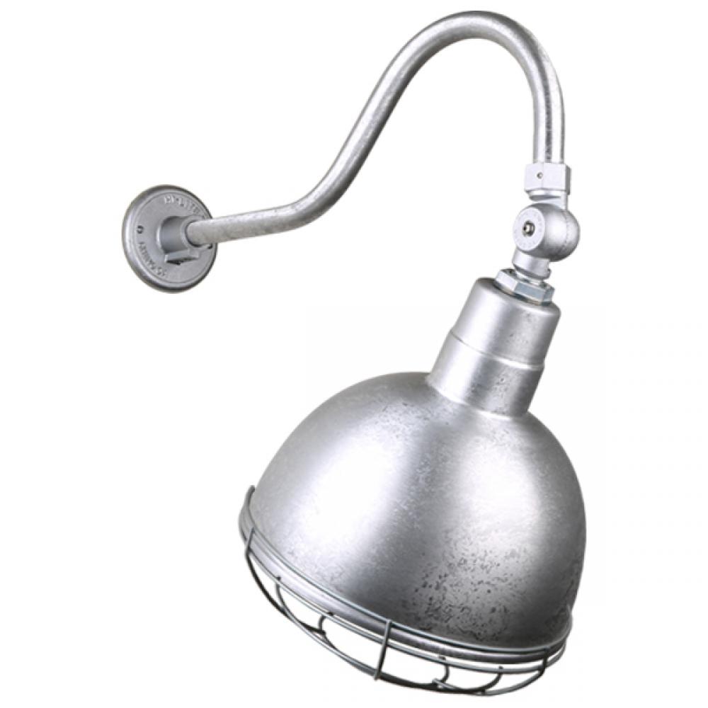 10&#34; Gooseneck Light Deep Bowl Shade, QSNHL-A Arm, Swivel Knuckle & Wire Guard Accessories