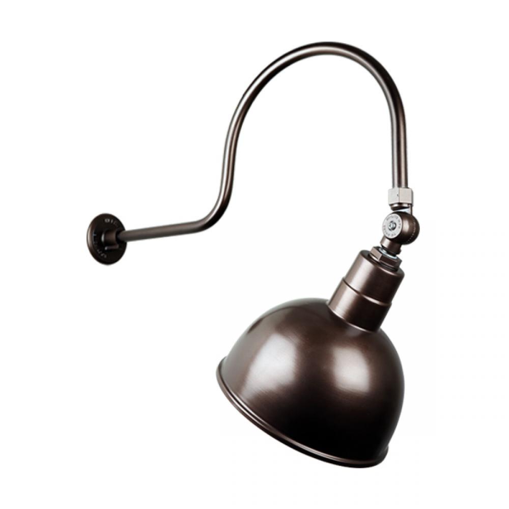 10&#34; Gooseneck Light Deep Bowl Shade, QSNHL-C Arm, Swivel Knuckle Accessory