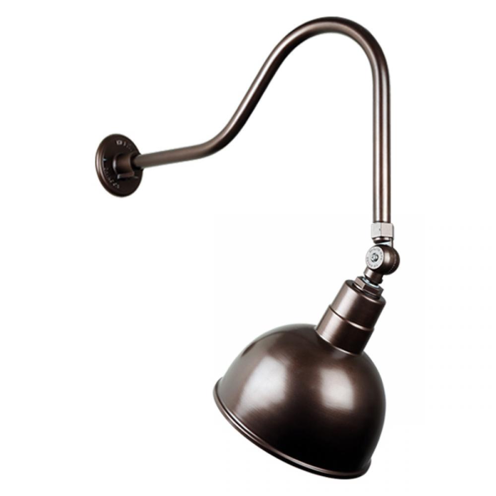 12&#34; Gooseneck Light Deep Bowl Shade, QSNHL-H Arm, Swivel Knuckle Accessory