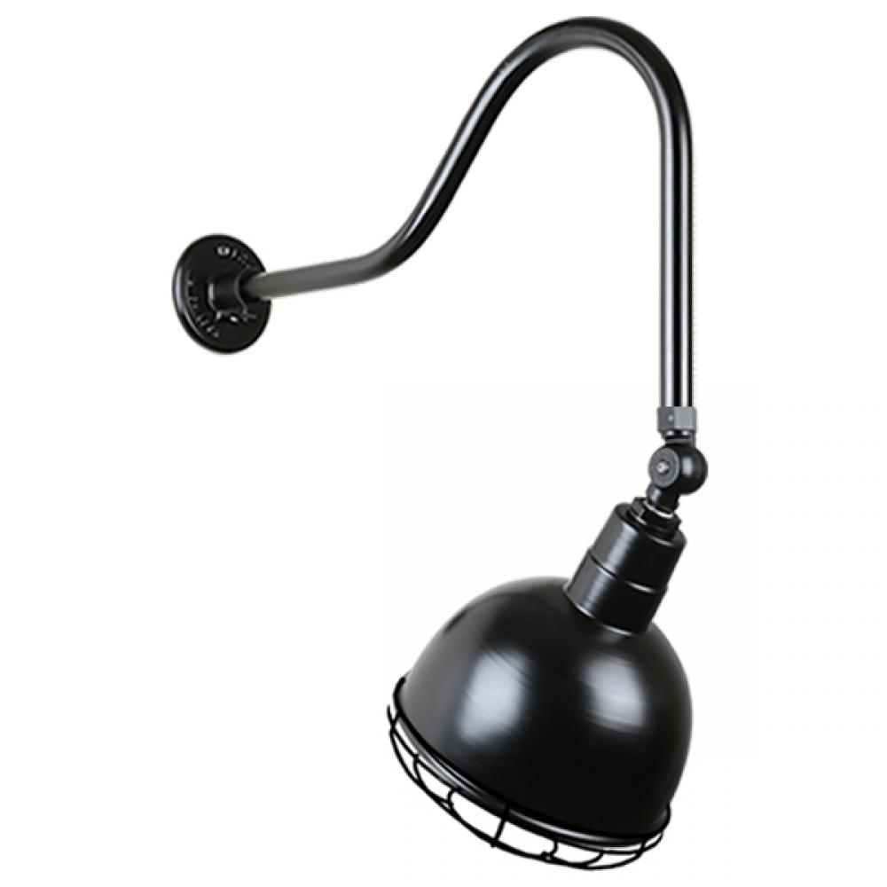 10&#34; Gooseneck Light Deep Bowl Shade, QSNHL-H Arm, Swivel Knuckle & Wire Guard Accessories