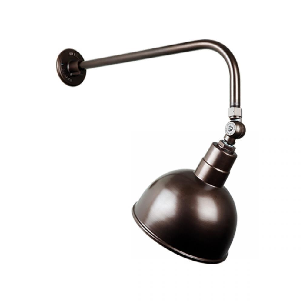 12&#34; Gooseneck Light Deep Bowl Shade, QSNB-13 Arm, Swivel Knuckle Accessory