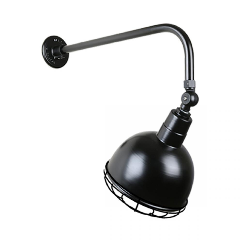 10&#34; Gooseneck Light Deep Bowl Shade, QSNB-13 Arm, Swivel Knuckle & Wire Guard Accessories