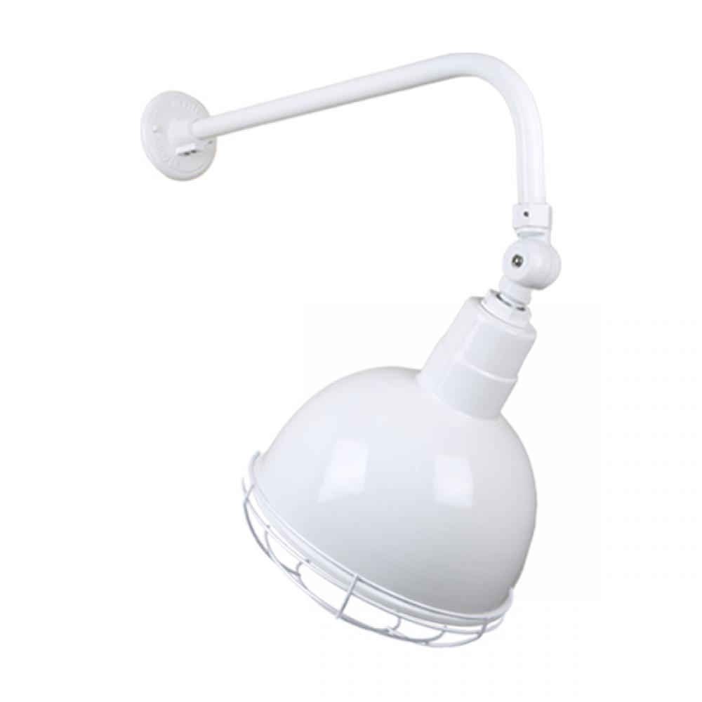 12&#34; Gooseneck Light Deep Bowl Shade, QSNB-13 Arm, Swivel Knuckle & Wire Guard Accessories