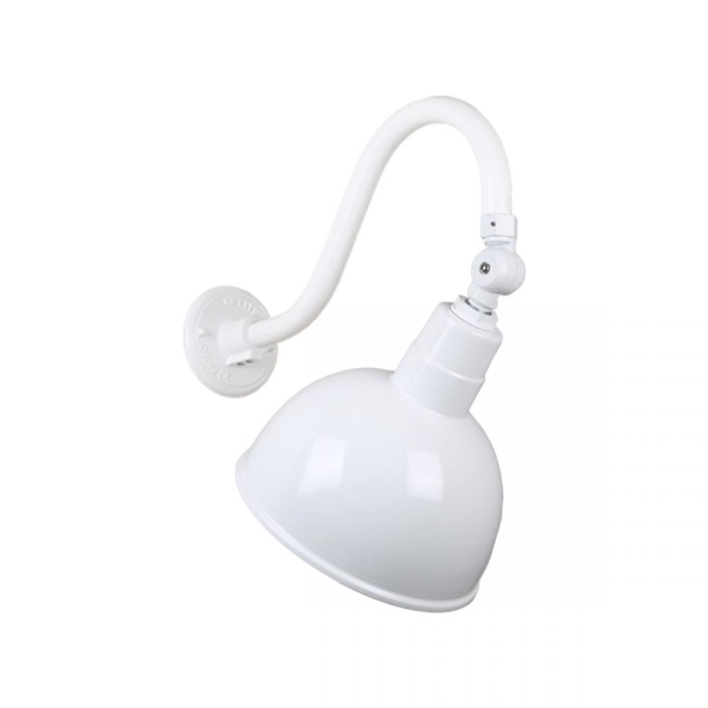 10&#34; Gooseneck Light Deep Bowl Shade, QSNB-42 Arm, Swivel Knuckle Accessory