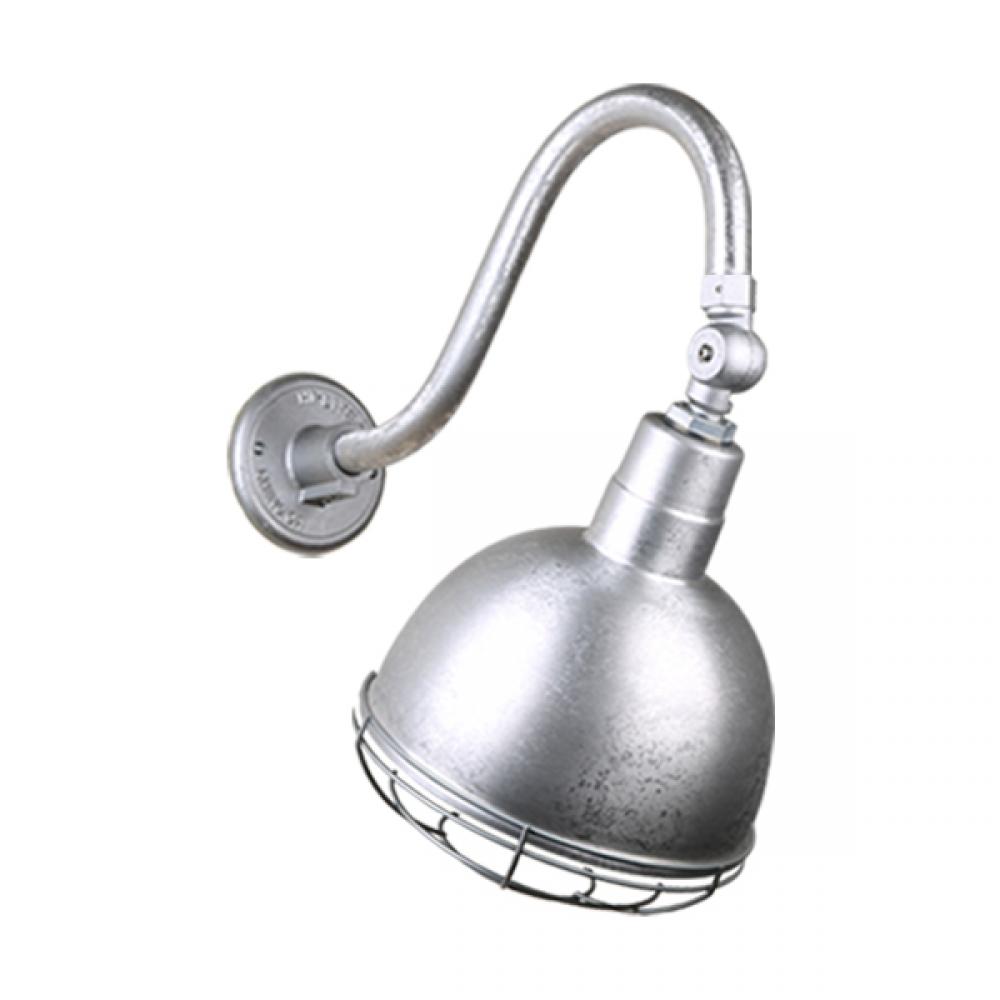 10&#34; Gooseneck Light Deep Bowl Shade, QSNB-42 Arm, Swivel Knuckle & Wire Guard Accessories