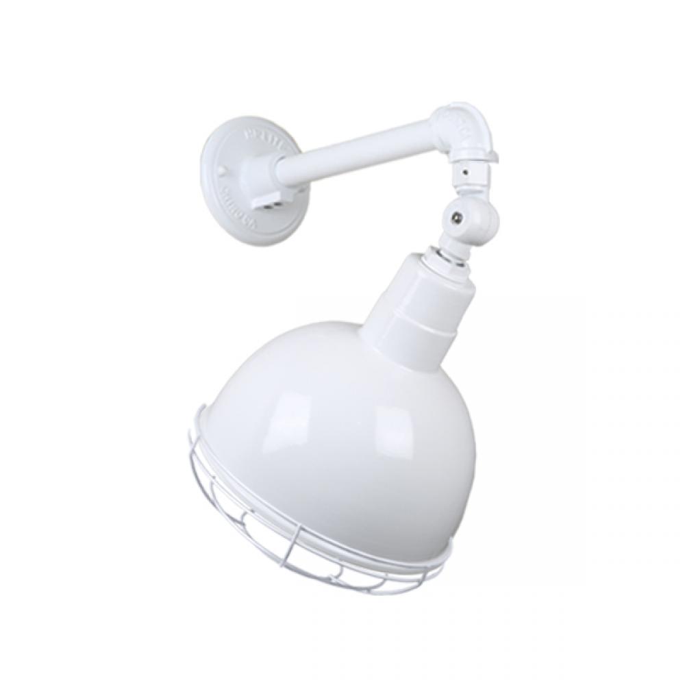 10&#34; Gooseneck Light Deep Bowl Shade, QSNB-44 Arm, Swivel Knuckle & Wire Guard Accessories