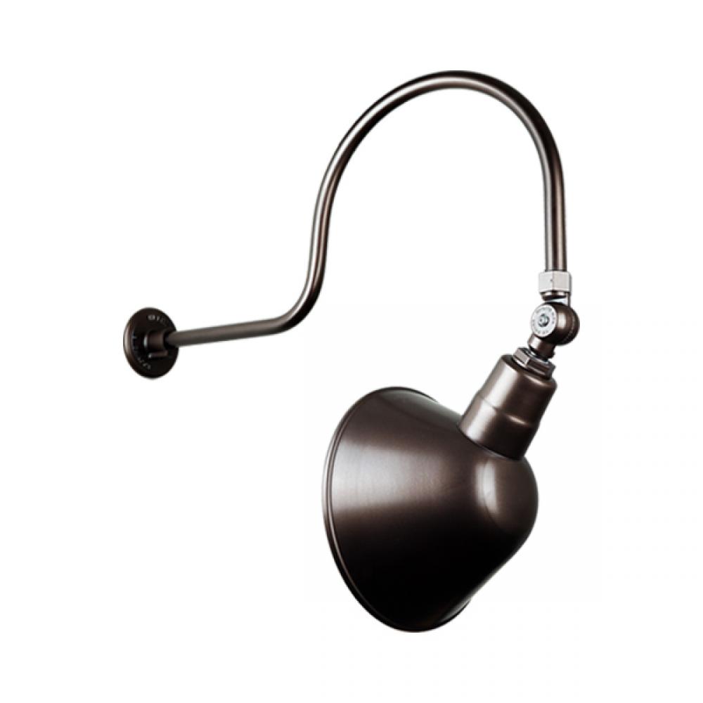 12&#34; Gooseneck Light Angle Shade, QSNHL-C Arm, Swivel Knuckle Accessory