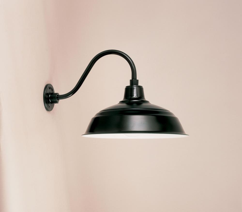 17&#34; Gooseneck Barn Light Warehouse Shade, B-1 Arm