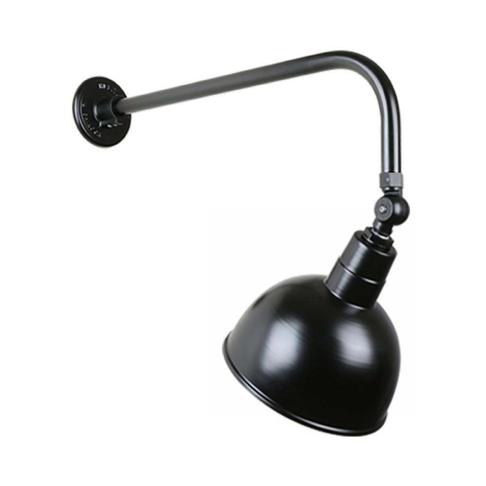 10&#34; Gooseneck Light Deep Bowl Shade, QSNB-13 Arm, Swivel Knuckle Accessory