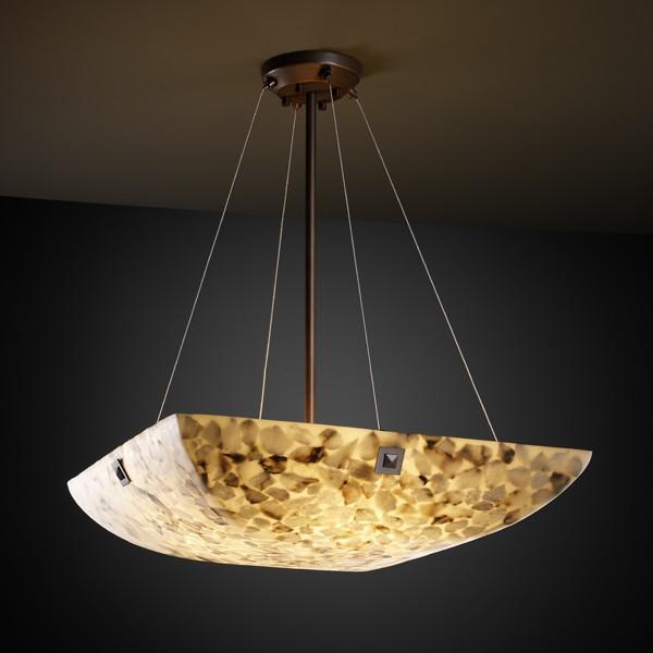 36&#34; Pendant Bowl w/ Concentric Circles Finials
