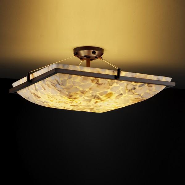 18&#34; Square Semi-Flush Bowl w/ Ring