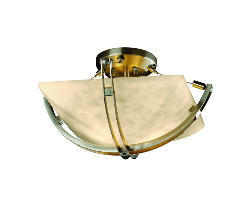 14&#34; Semi-Flush Bowl w/ Crossbar
