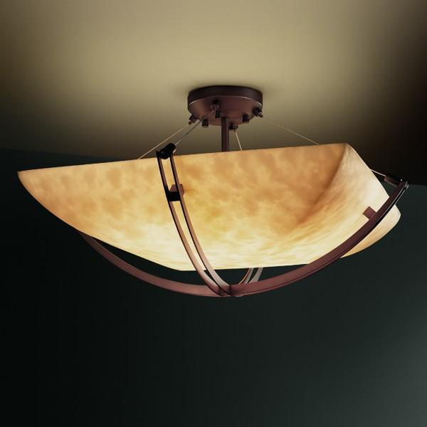 18&#34; Semi-Flush Bowl w/ Crossbar