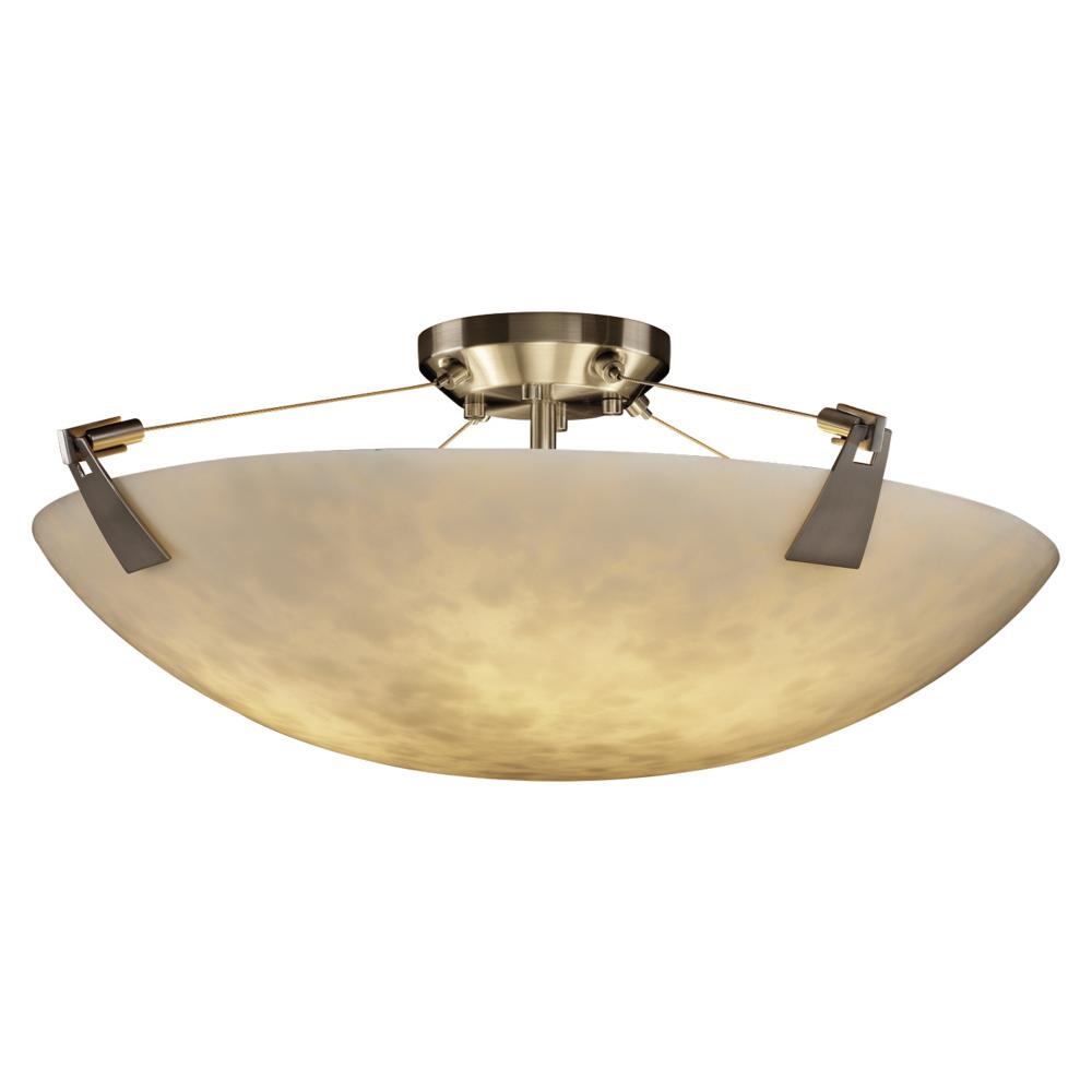 24&#34; Semi-Flush Bowl w/ Tapered Clips