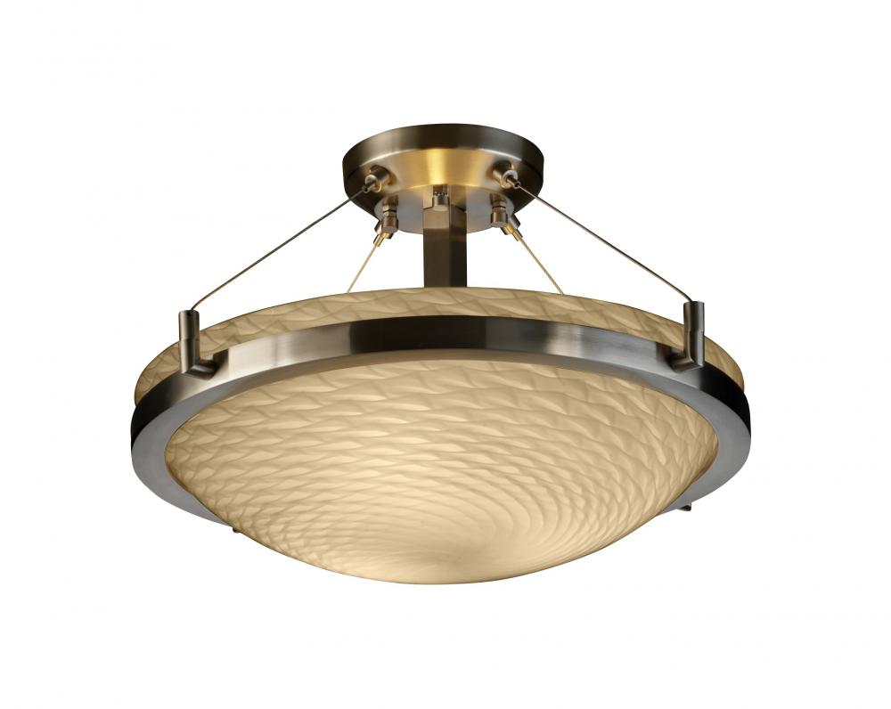 18&#34; Round Semi-Flush Bowl w/ Ring