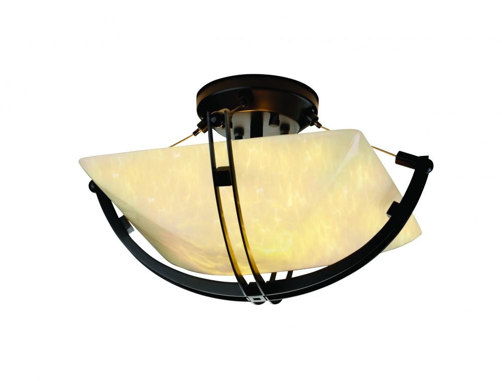 14&#34; Semi-Flush Bowl w/ Crossbar