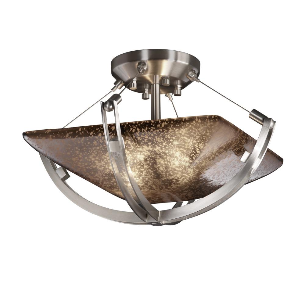 14&#34; Semi-Flush Bowl w/ Crossbar