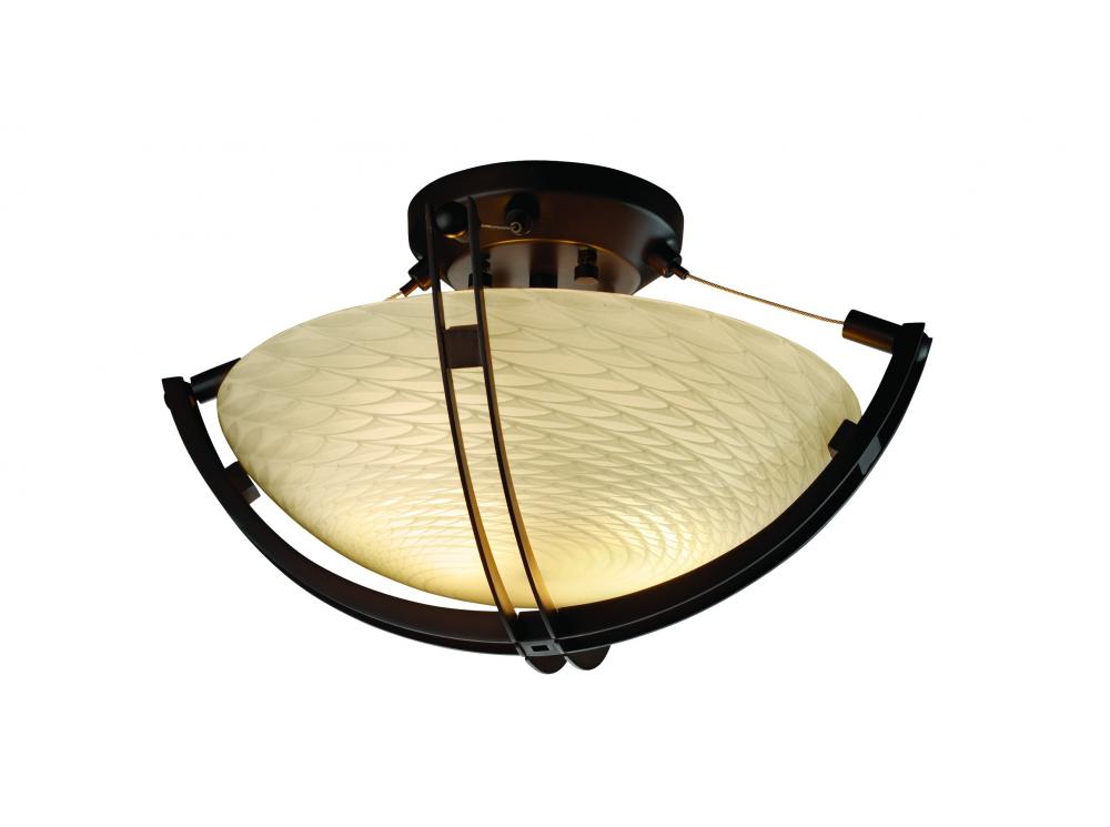 14&#34; Semi-Flush Bowl w/ Crossbar