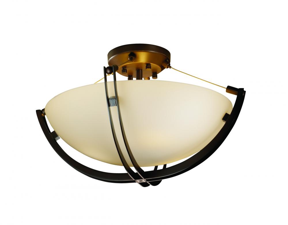 18&#34; Semi-Flush Bowl w/ Crossbar