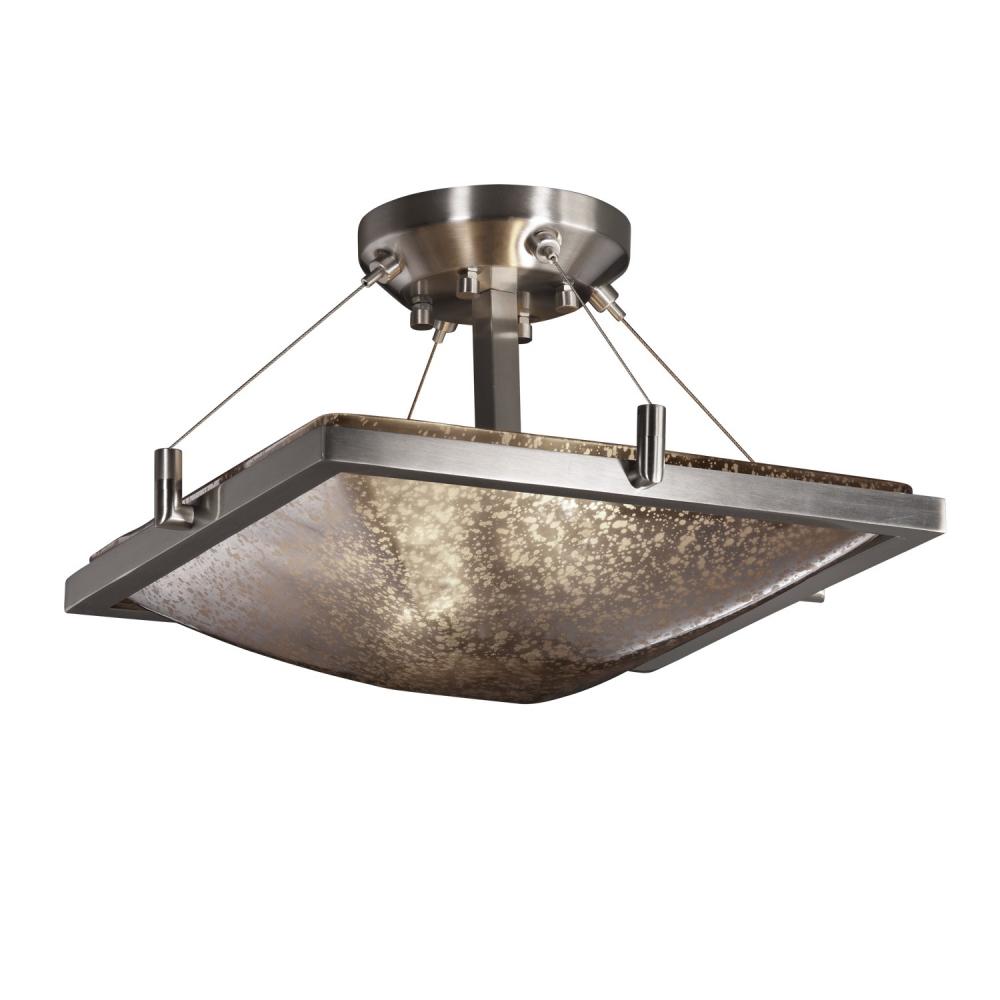 14&#34; Square Semi-Flush Bowl w/ Ring