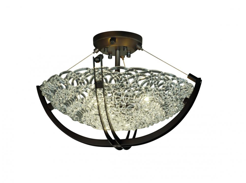 18&#34; Semi-Flush Bowl w/ Crossbar