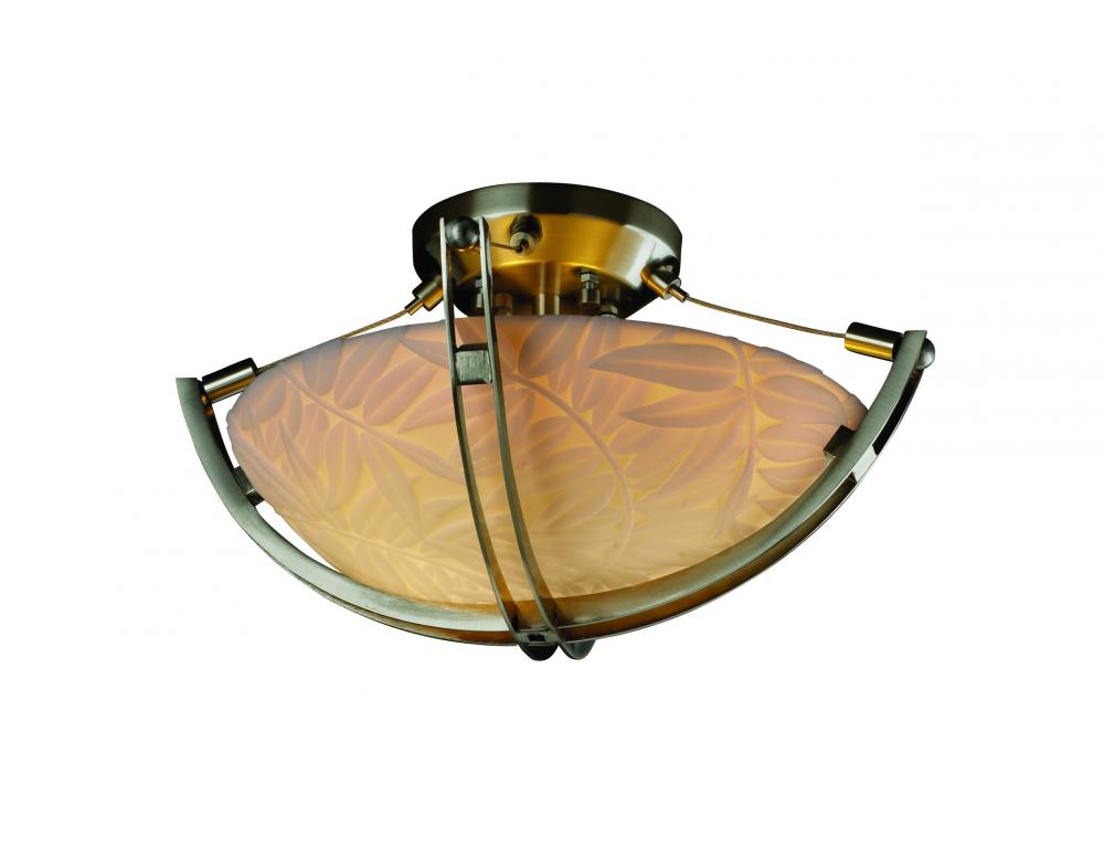 14&#34; Semi-Flush Bowl w/ Crossbar