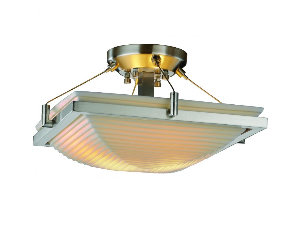 14&#34; Square Semi-Flush Bowl w/ Ring