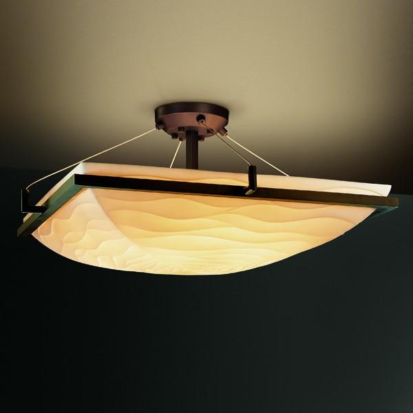 18&#34; Square Semi-Flush Bowl w/ Ring