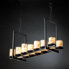 Justice Design Group FAL-8764-10-MBLK - Dakota 14-Light Bridge Chandelier (Tall)