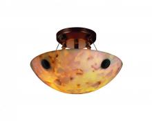 Justice Design Group ALR-9650-25-DBRZ-F2-LED-2000 - 14" Semi-Flush Bowl w/ Finials