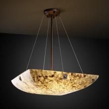 Justice Design Group ALR-9664-35-DBRZ-F6-LED-6000 - 36" Pendant Bowl w/ Concentric Circles Finials