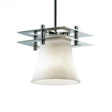 Justice Design Group CLD-8165-20-NCKL-BKCD - Metropolis 1-Light Small Pendant (2 Flat Bars)