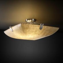 Justice Design Group CLD-9611-25-NCKL - 18" Semi-Flush Bowl w/ U-Clips