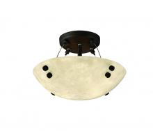 Justice Design Group CLD-9650-25-DBRZ-F6-LED-2000 - 14" Semi-Flush Bowl w/ Finials