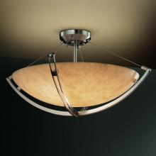 Justice Design Group CLD-9712-35-NCKL - 24" Semi-Flush Bowl w/ Crossbar