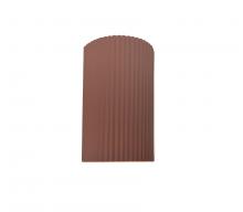 Justice Design Group CER-5740-CLAY - Small ADA Pleated Cylinder Wall Sconce