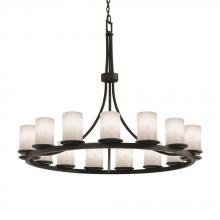 Justice Design Group CLD-8715-10-MBLK-LED15-10500 - Dakota 15-Light 1-Tier Ring LED Chandelier