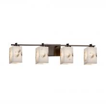 Justice Design Group FAL-8444-15-DBRZ - Era 4-Light Bath Bar