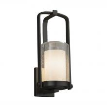 Justice Design Group FSN-7581W-10-OPAL-MBLK - Atlantic Small Outdoor Wall Sconce