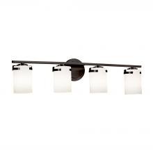 Justice Design Group FSN-8454-10-OPAL-DBRZ - Atlas 4-Light Bath Bar