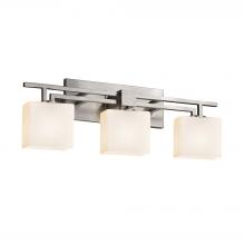 Justice Design Group FSN-8703-55-OPAL-NCKL - Aero 3-Light Bath Bar