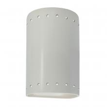 Justice Design Group CER-0990W-MAT - Small Cylinder w/ Perfs - Closed Top (Outdoor)