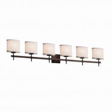 Justice Design Group FAB-8416-30-WHTE-DBRZ - Union 6-Light Bath Bar