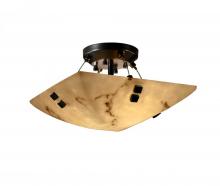 Justice Design Group FAL-9650-35-MBLK-F4-LED-2000 - 14" Semi-Flush Bowl w/ Finials