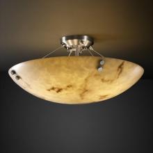 Justice Design Group FAL-9652-25-NCKL-F6-LED-5000 - 24" Semi-Flush Bowl w/ CONCENTRIC CIRCLES FINIALS