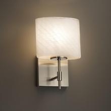 Justice Design Group FSN-8411-30-WEVE-NCKL - Union 1-Light Wall Sconce (Short)